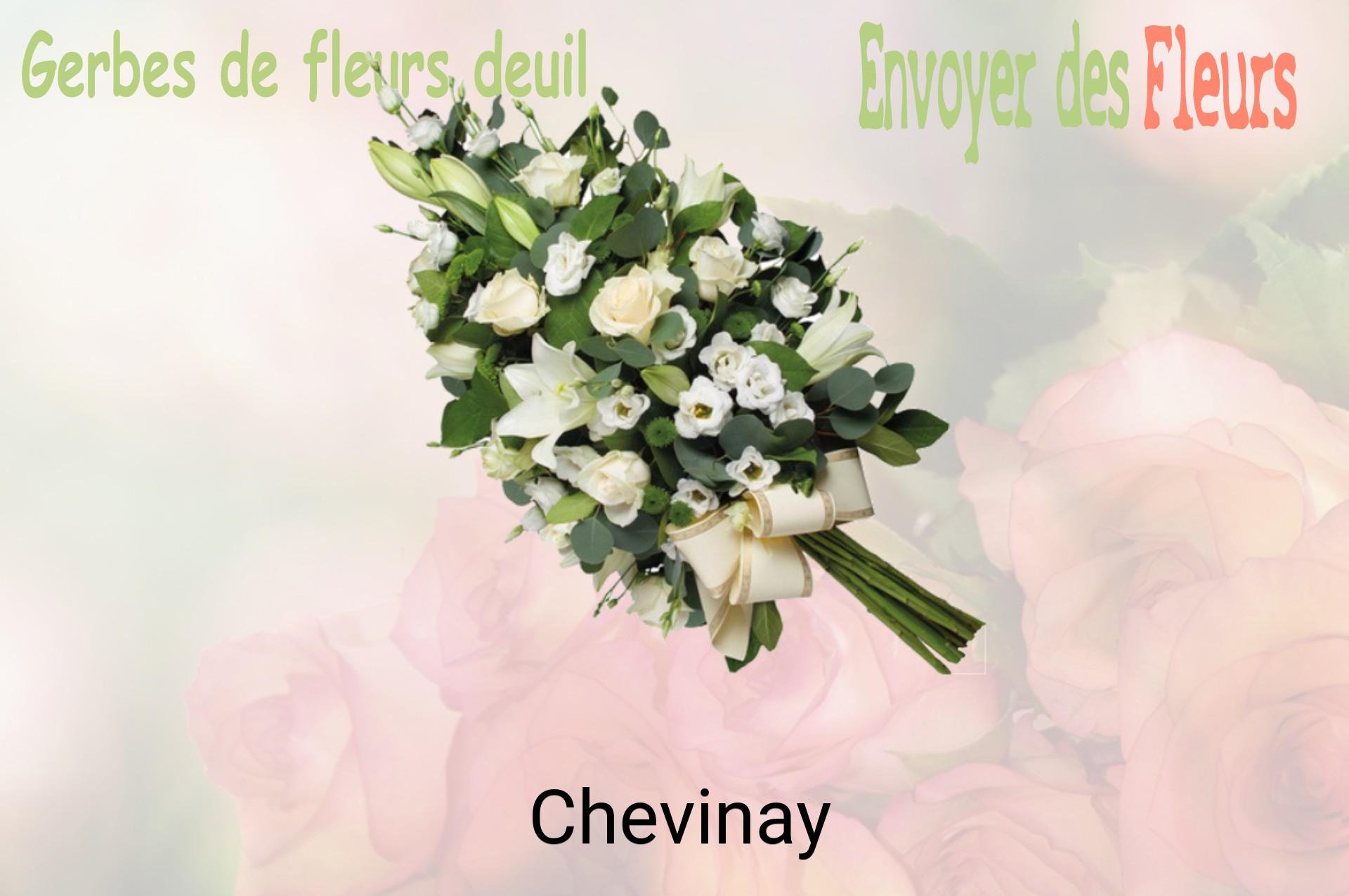 Gerbe de fleurs de deuil livrée à Chevinay